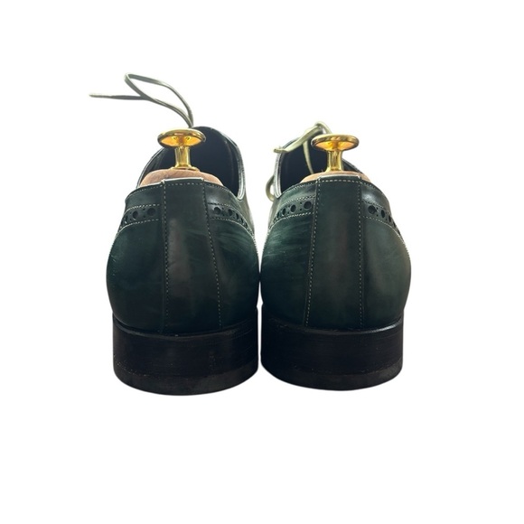 Calzoleria lHarris Firenze Men’s 1913 Hand-Painted Signature Oxford Green Size 8 - Picture 5 of 8